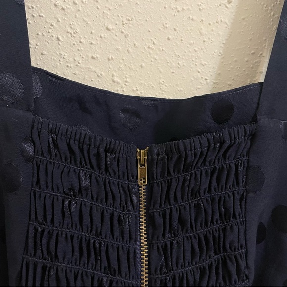 Lavender Brown Polka Dot Cropped Top - Navy Blue - Size L - NWT - Picture 11 of 12